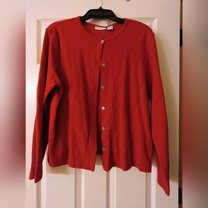 Classic Red Cotton Sweater From Croft & Barrow Size XL